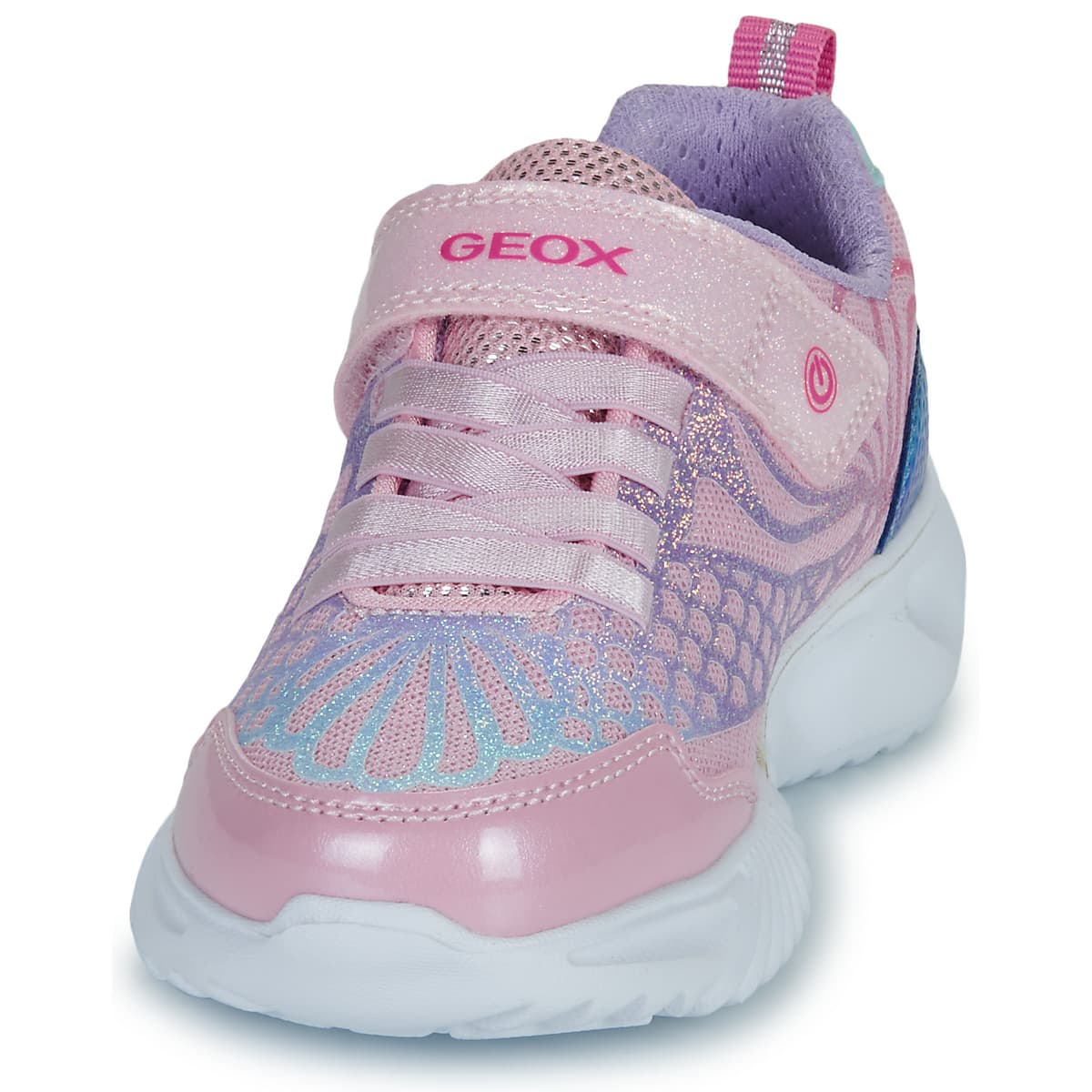 Παιδικό Αθλητικό Παπούτσι για Κορίτσι Geox Ανατομικό με Φωτάκια On/Off Χρώματος Ροζ J65E9A 0ASPV C8842