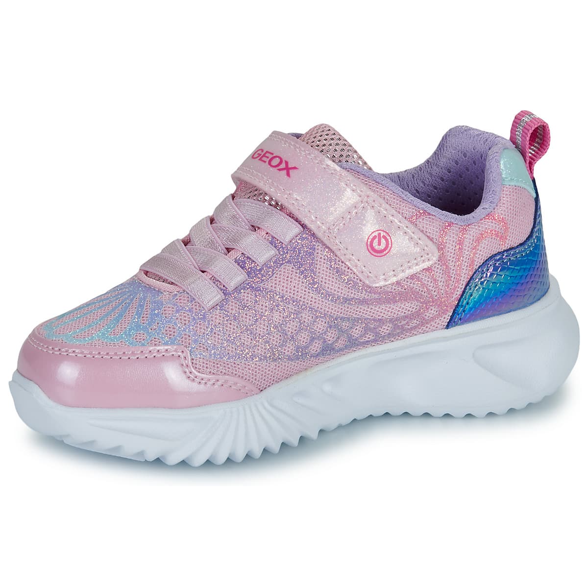 Παιδικό Αθλητικό Παπούτσι για Κορίτσι Geox Ανατομικό με Φωτάκια On/Off Χρώματος Ροζ J65E9A 0ASPV C8842