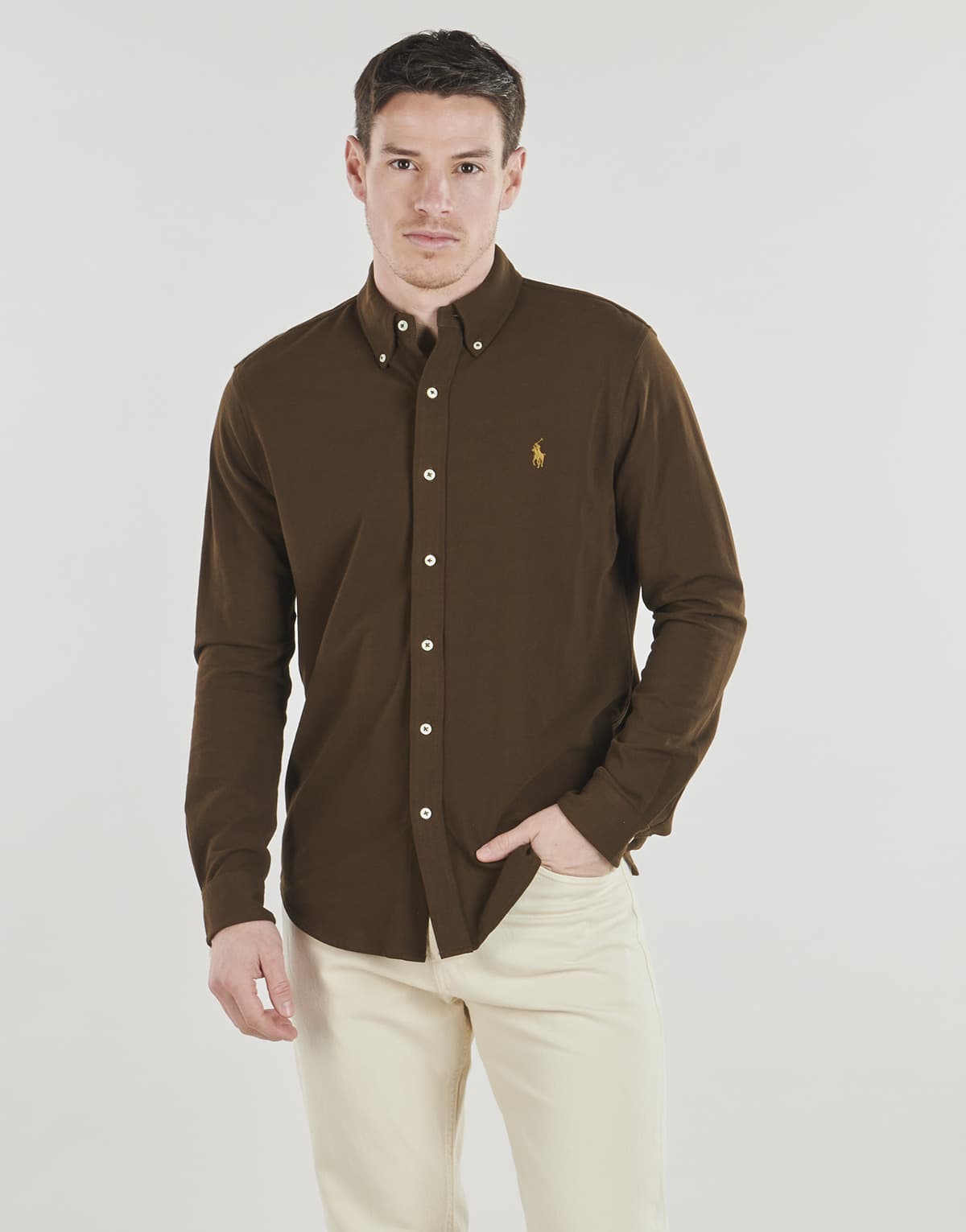 Men's Shirts Polo Ralph Lauren Brown
