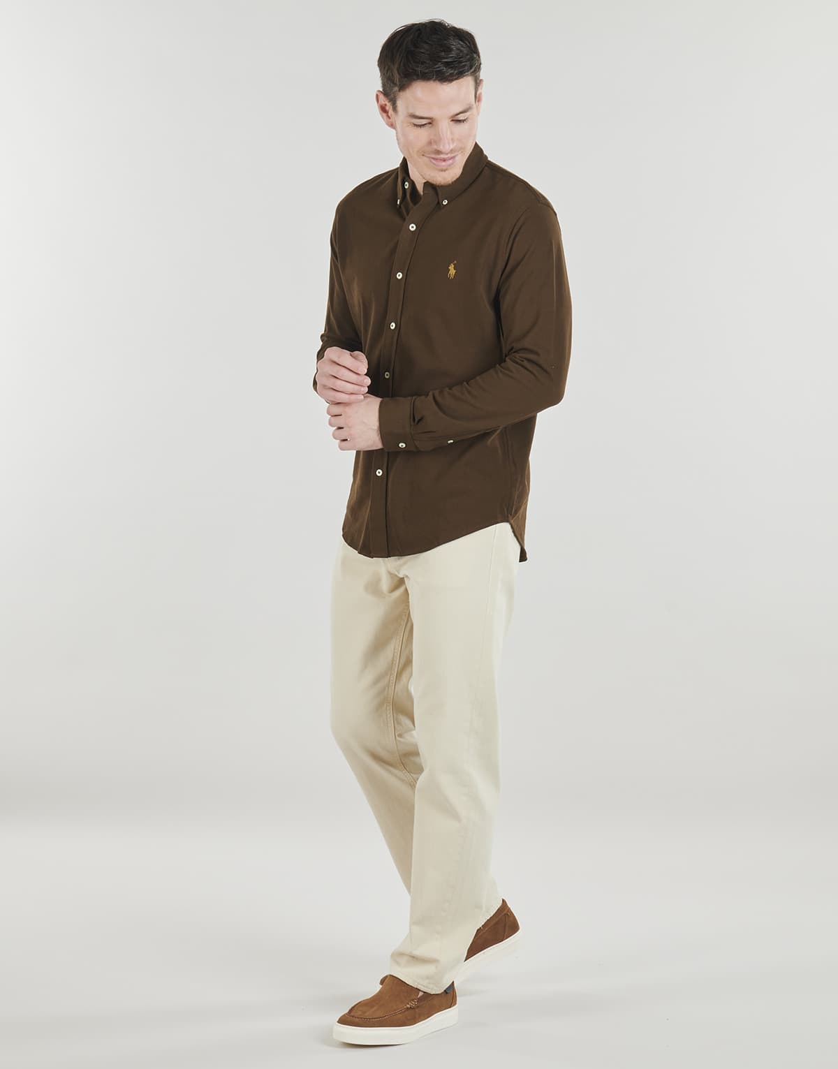 Men's Shirts Polo Ralph Lauren Brown