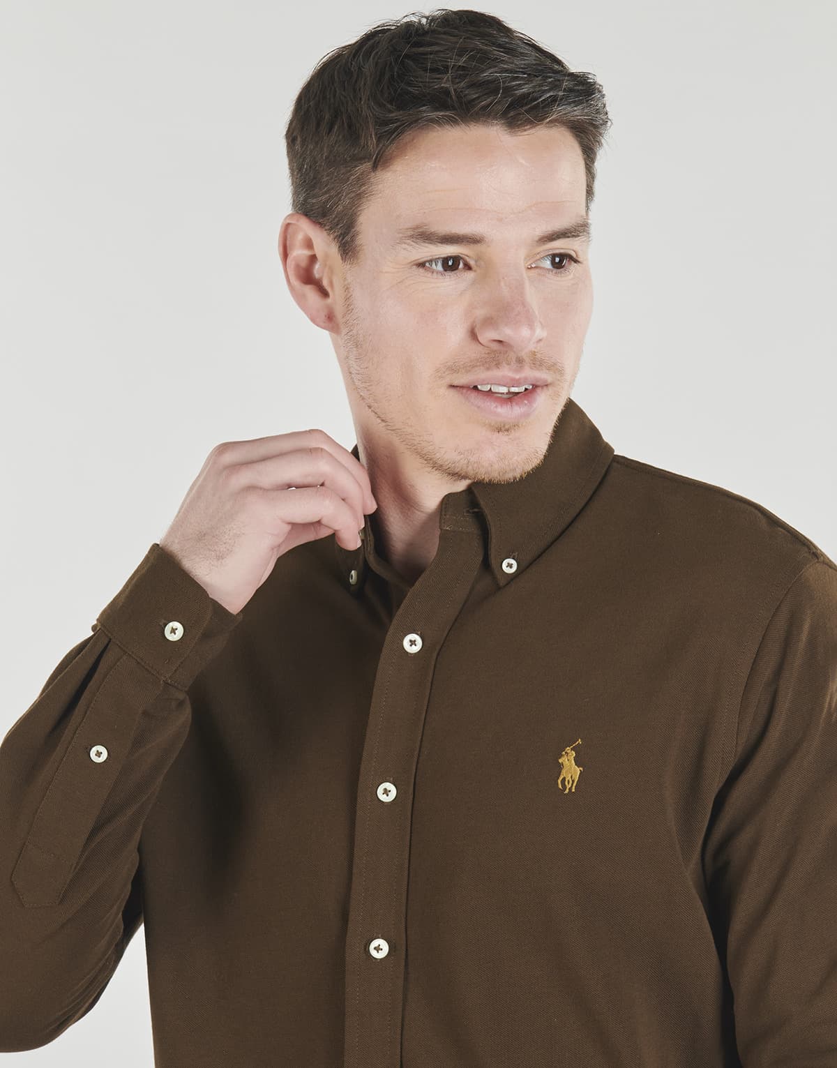 Men's Shirts Polo Ralph Lauren Brown