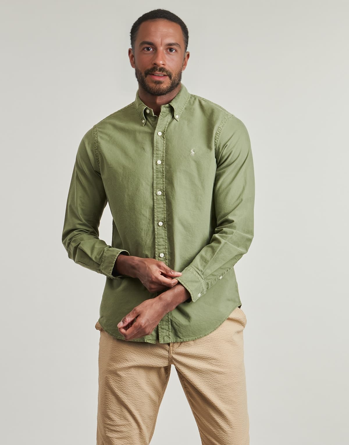 Men's Shirts Polo Ralph Lauren Khaki