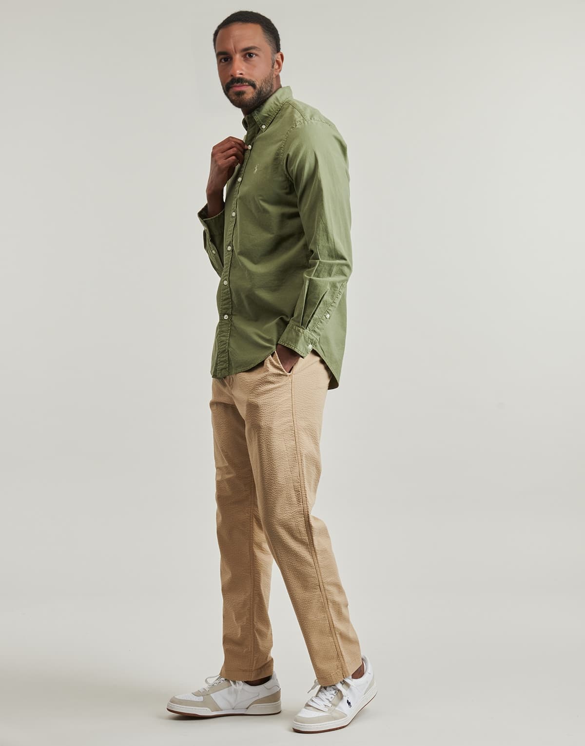 Men's Shirts Polo Ralph Lauren Khaki