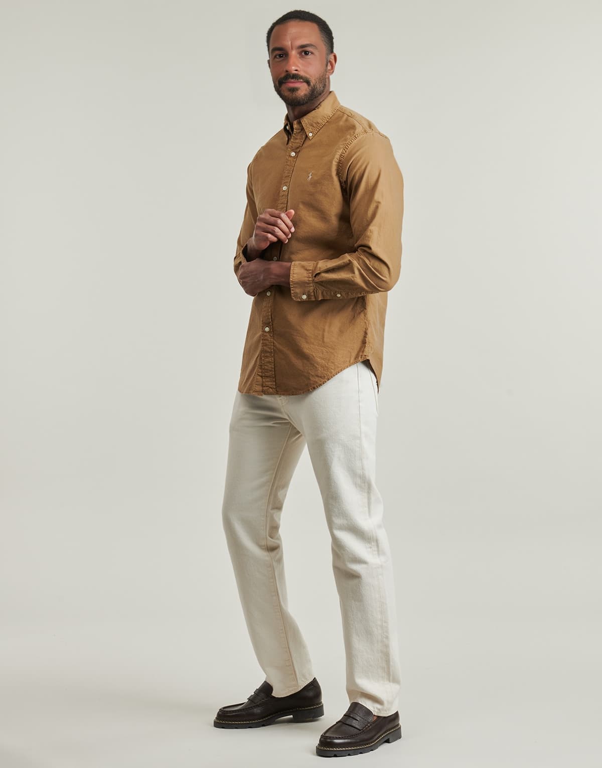 Men's Shirts Polo Ralph Lauren Brown