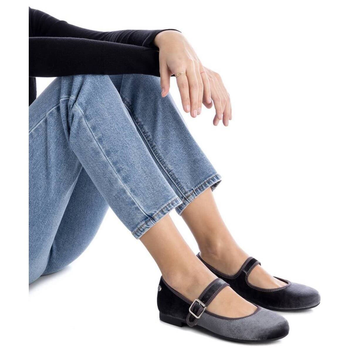 Women's Ballet Flats Xti Gray