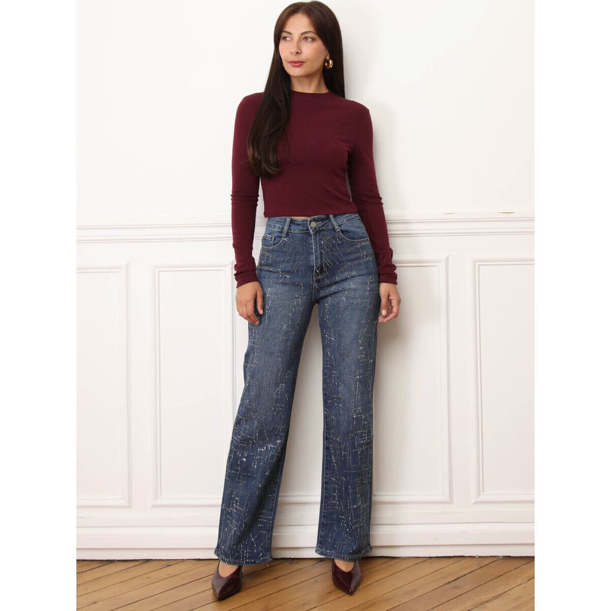 Women's T-Shirts La Modeuse Bordeaux