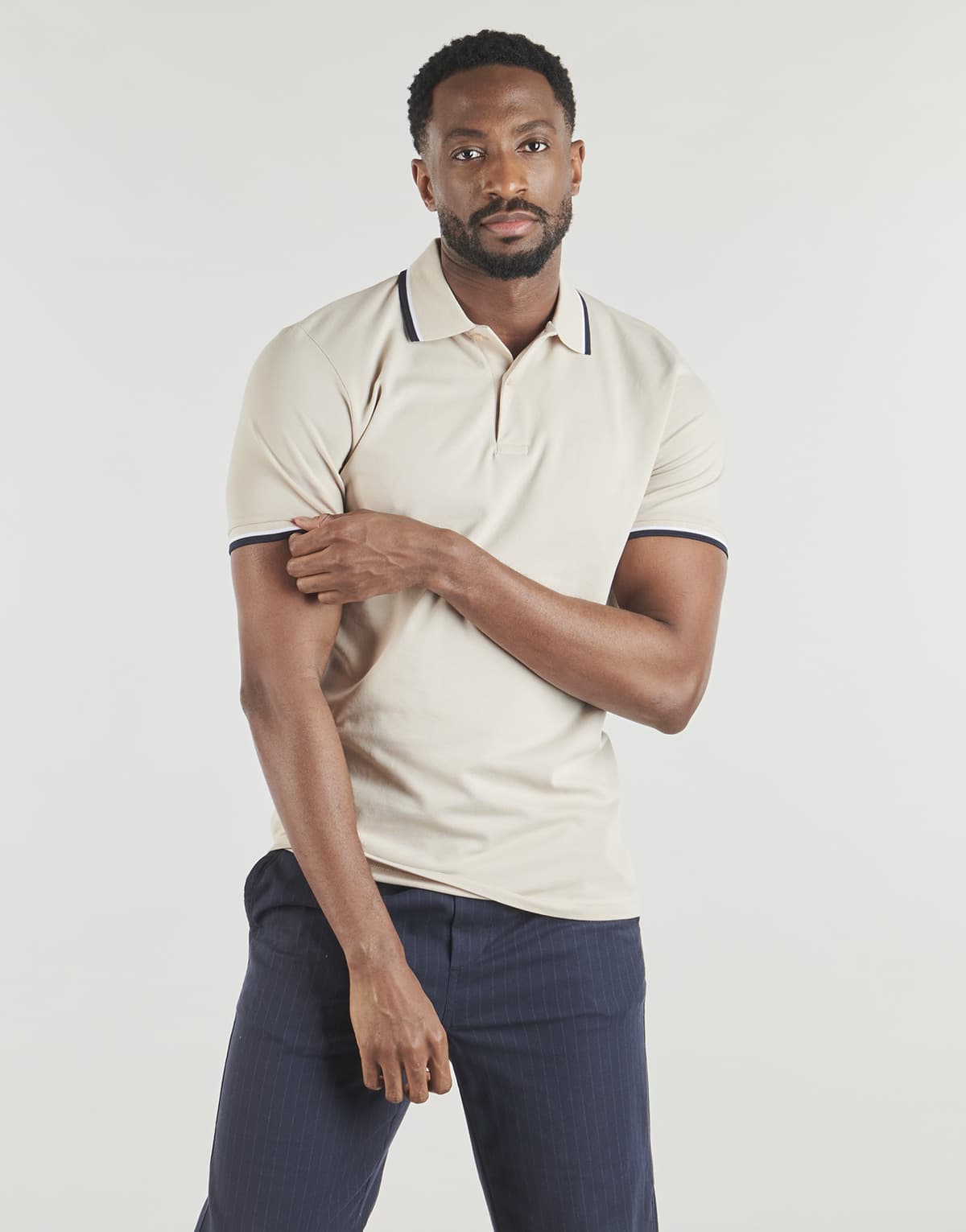 Men's Polo Shirts Selected Beige