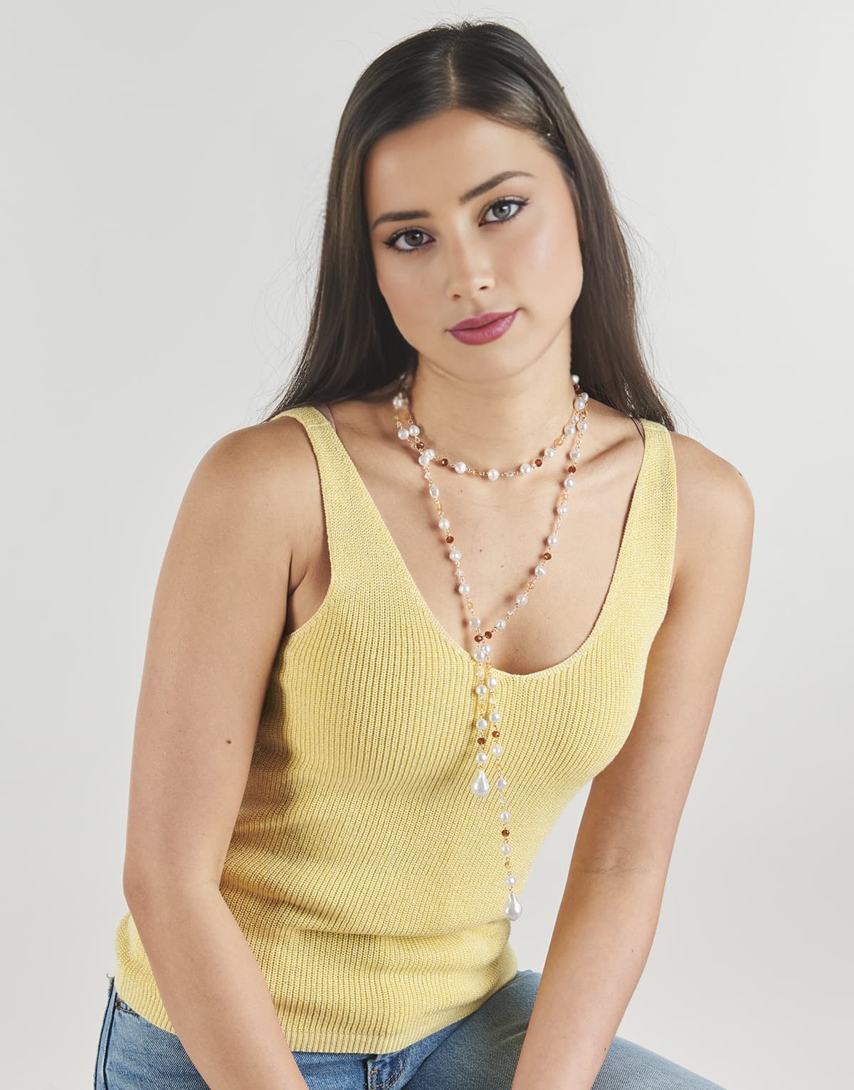 Women's Sleeveless Tops Vero Moda Yellow