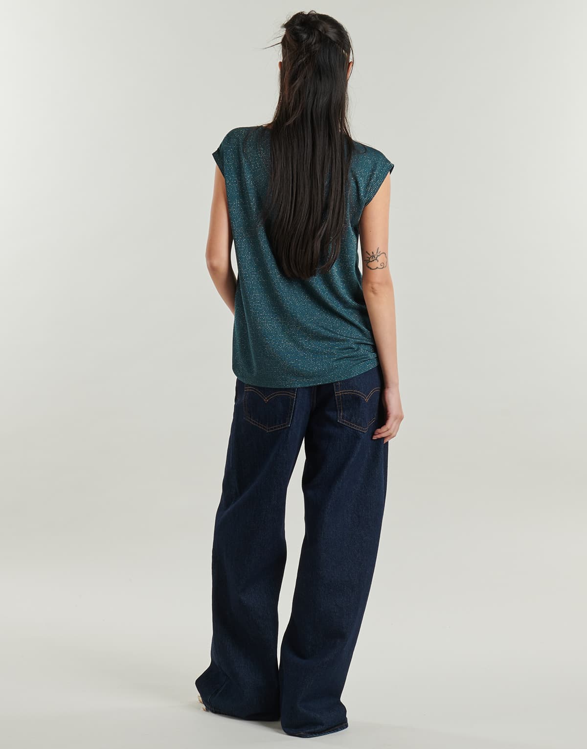 Women's T-Shirts Pieces Blue