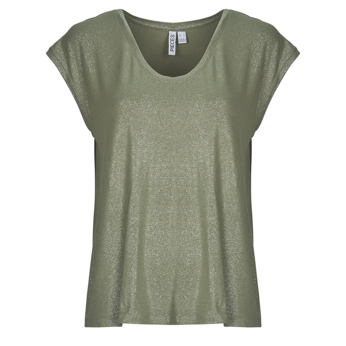 T-shirt με κοντά μανίκια Pieces PCALICE SS GLITTER TEE