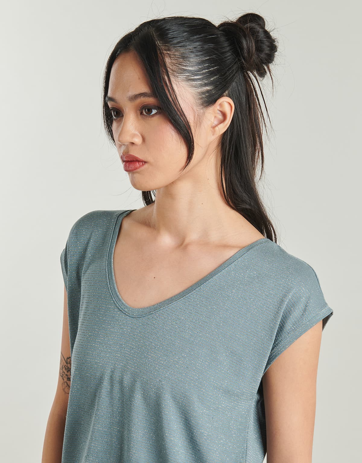 Women's T-Shirts Pieces Blue