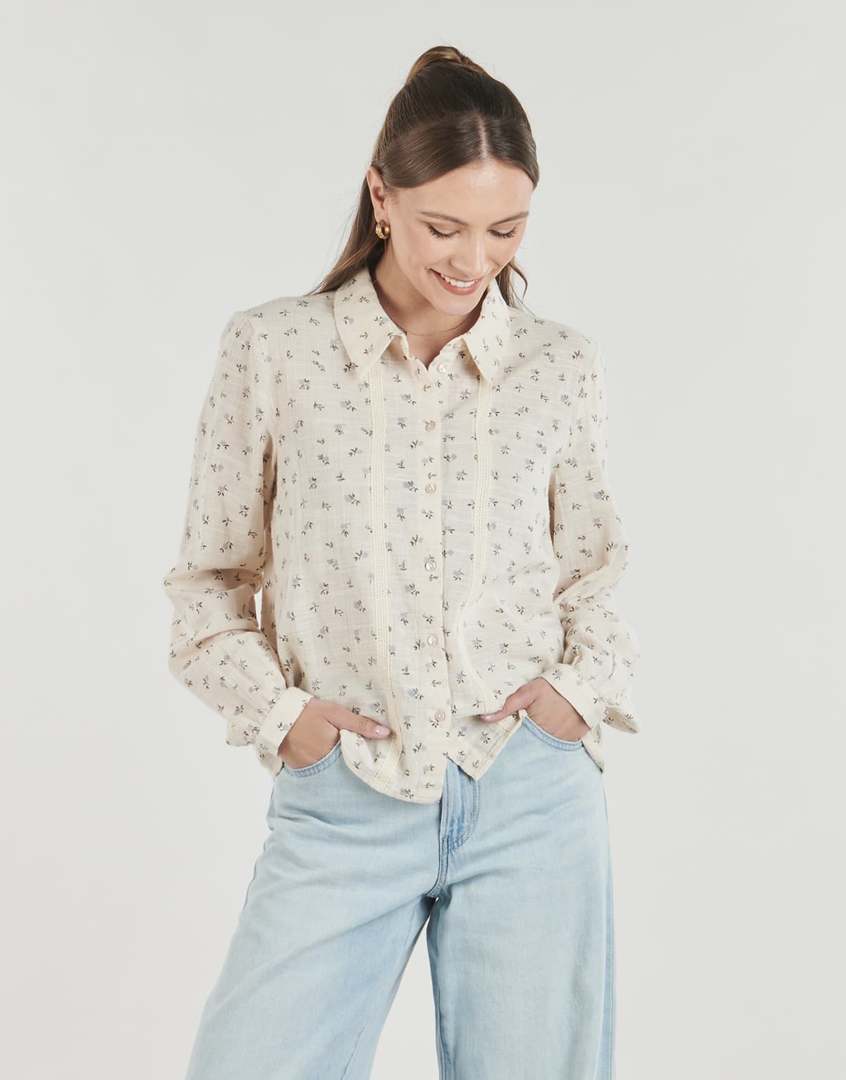 Women's Shirts Pieces Beige