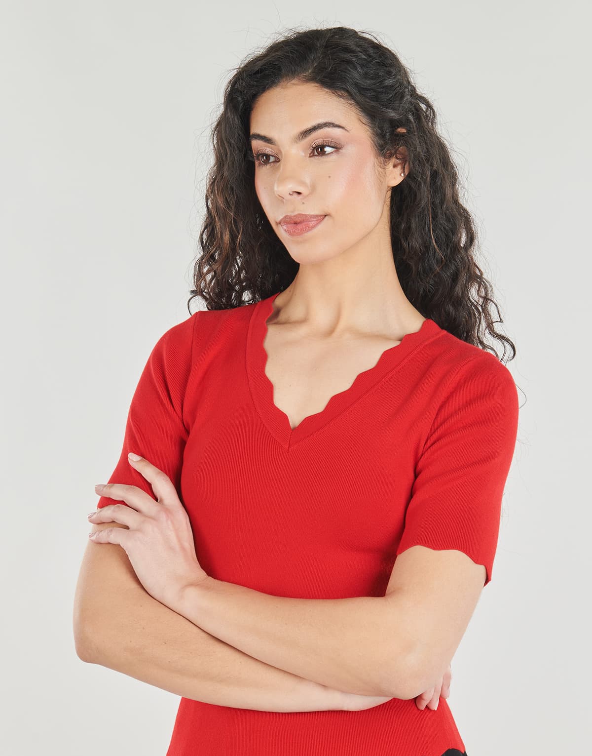 Women's T-Shirts Pieces Red