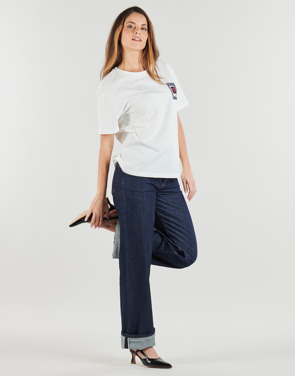 Women's T-Shirts Pieces White