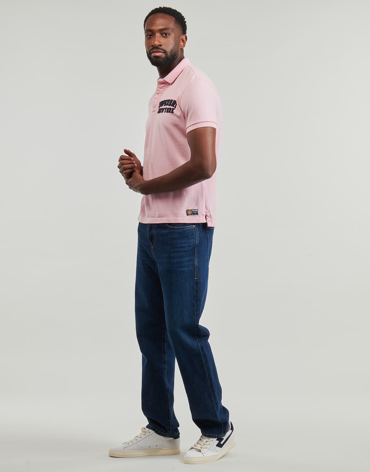 Men's Polo Shirts Superdry Pink