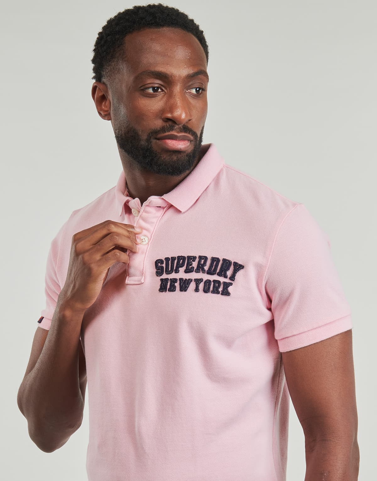 Men's Polo Shirts Superdry Pink