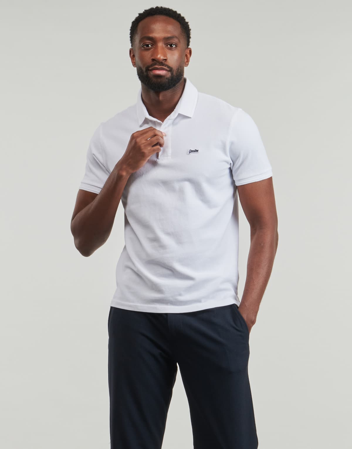 Men's Polo Shirts Superdry White