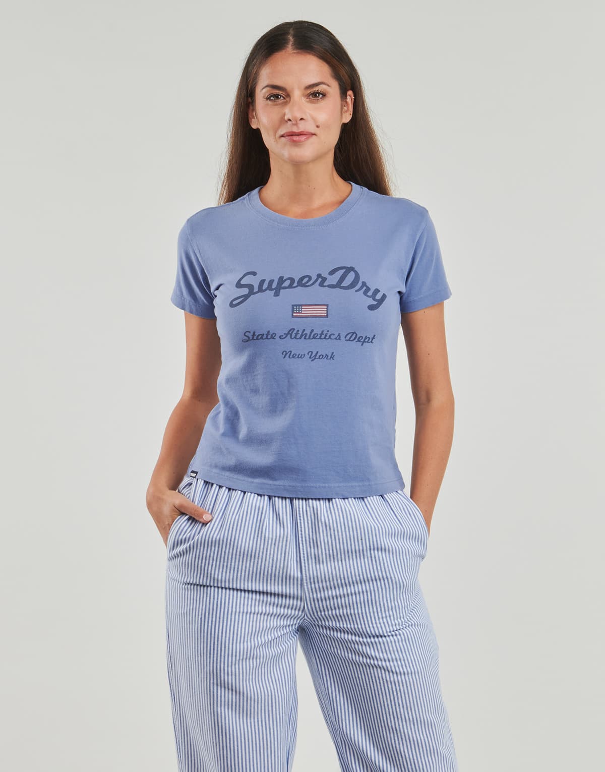 Women's T-Shirts Superdry Blue