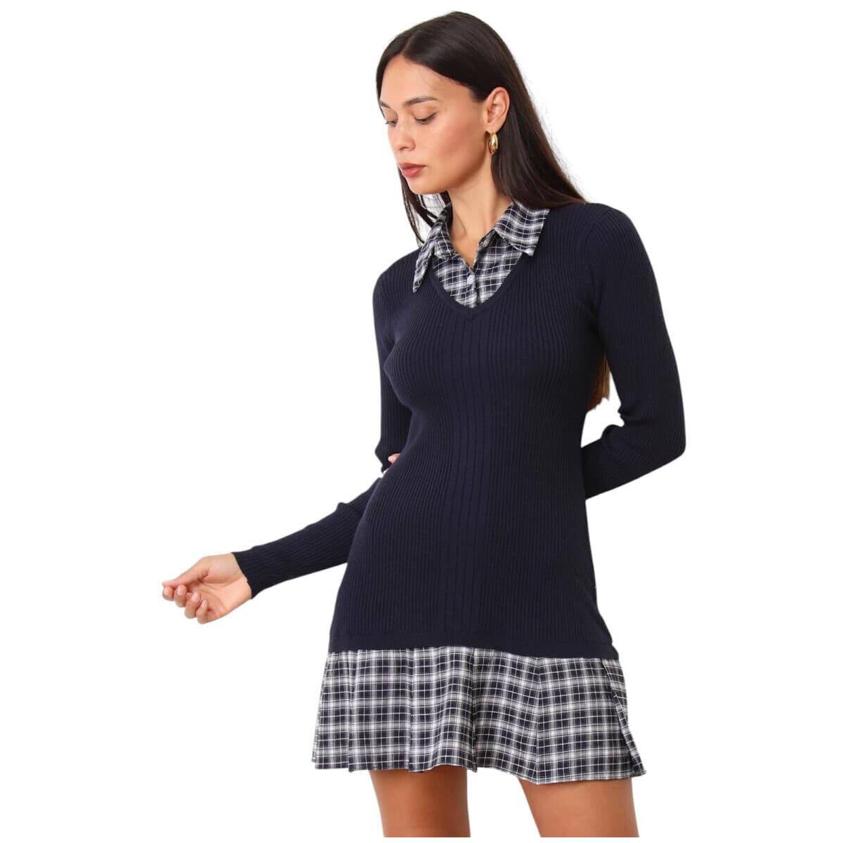 Κοντά Φορέματα La Modeuse 76141_P180246