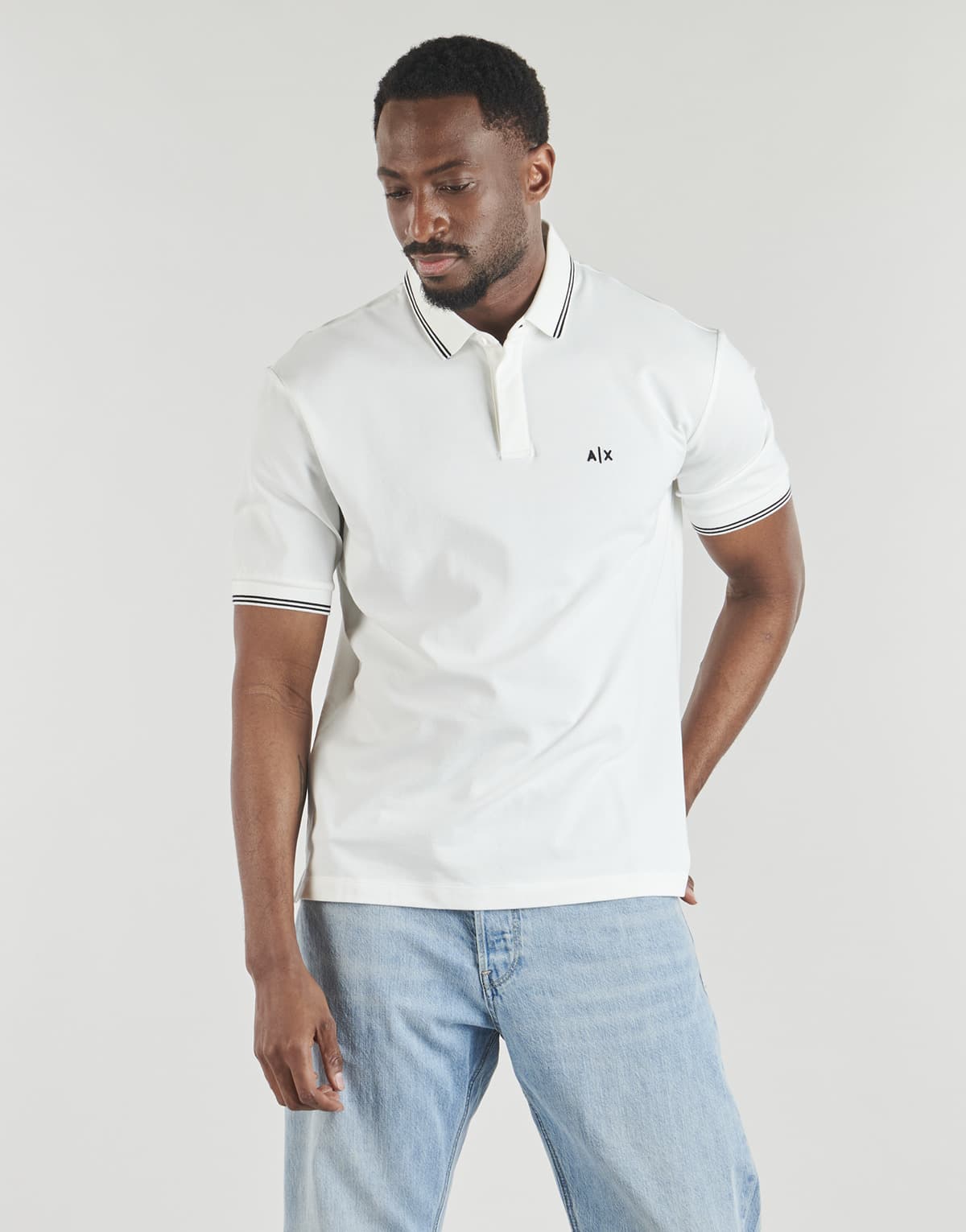 Men's Polo Shirts Armani Exchange White