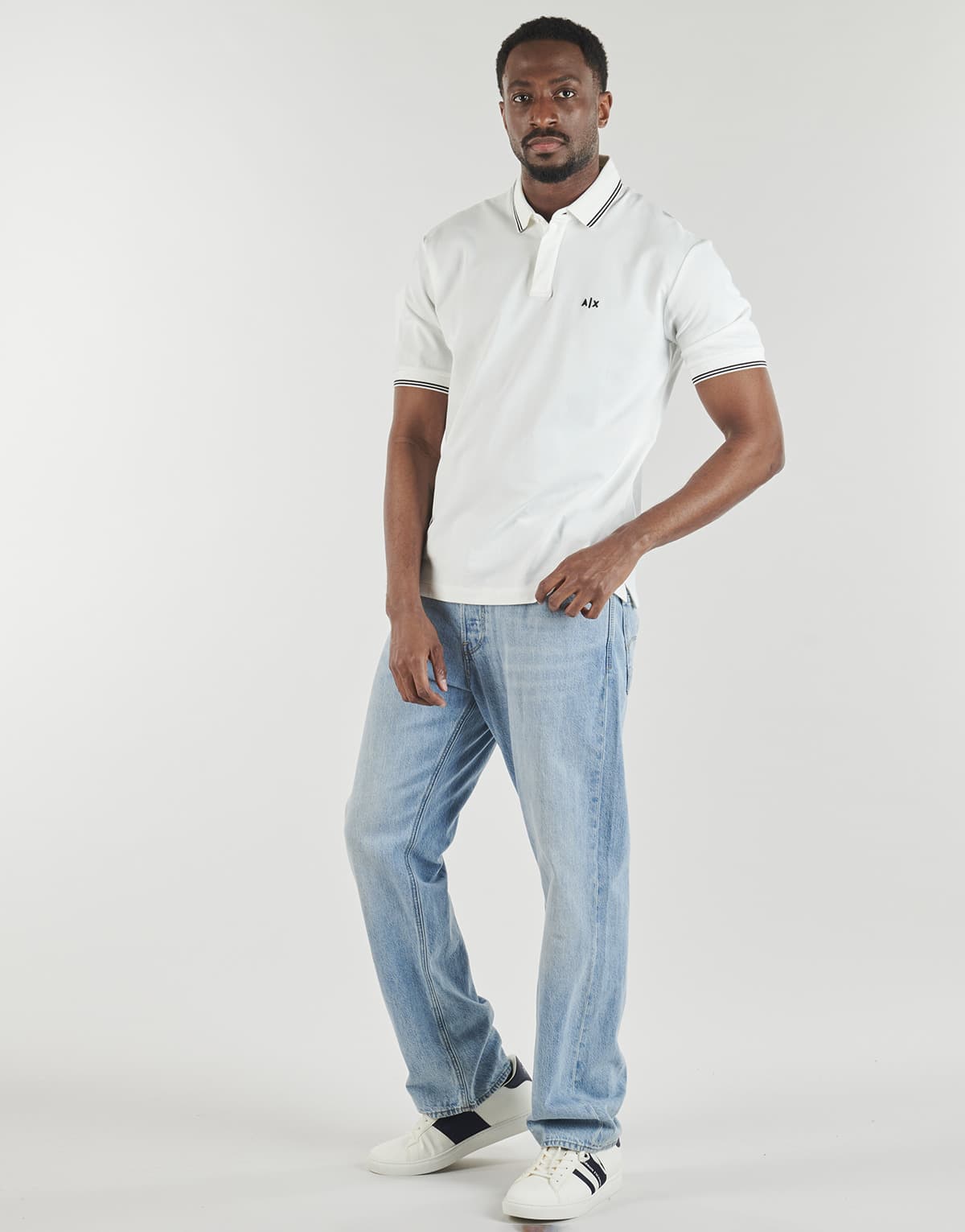 Men's Polo Shirts Armani Exchange White