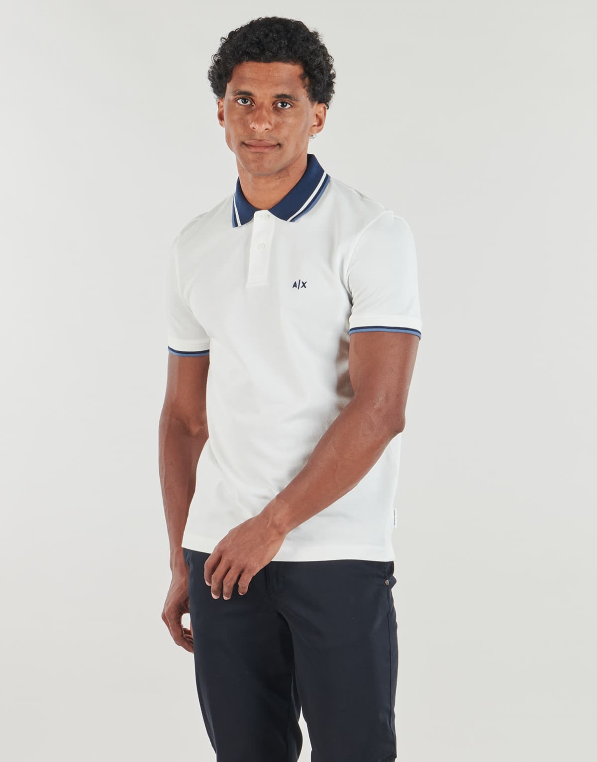 Men's Polo Shirts Armani Exchange White