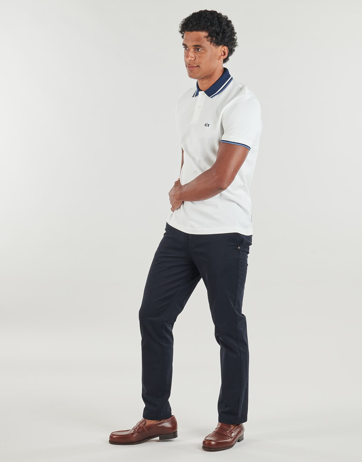 Men's Polo Shirts Armani Exchange White