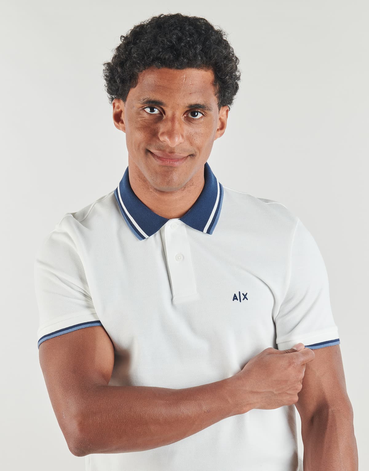 Men's Polo Shirts Armani Exchange White