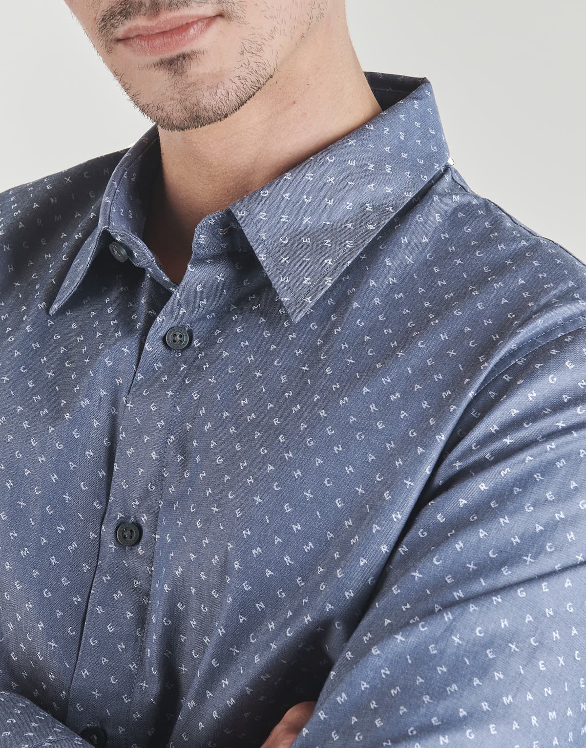 Men's Shirts Armani Exchange Blue