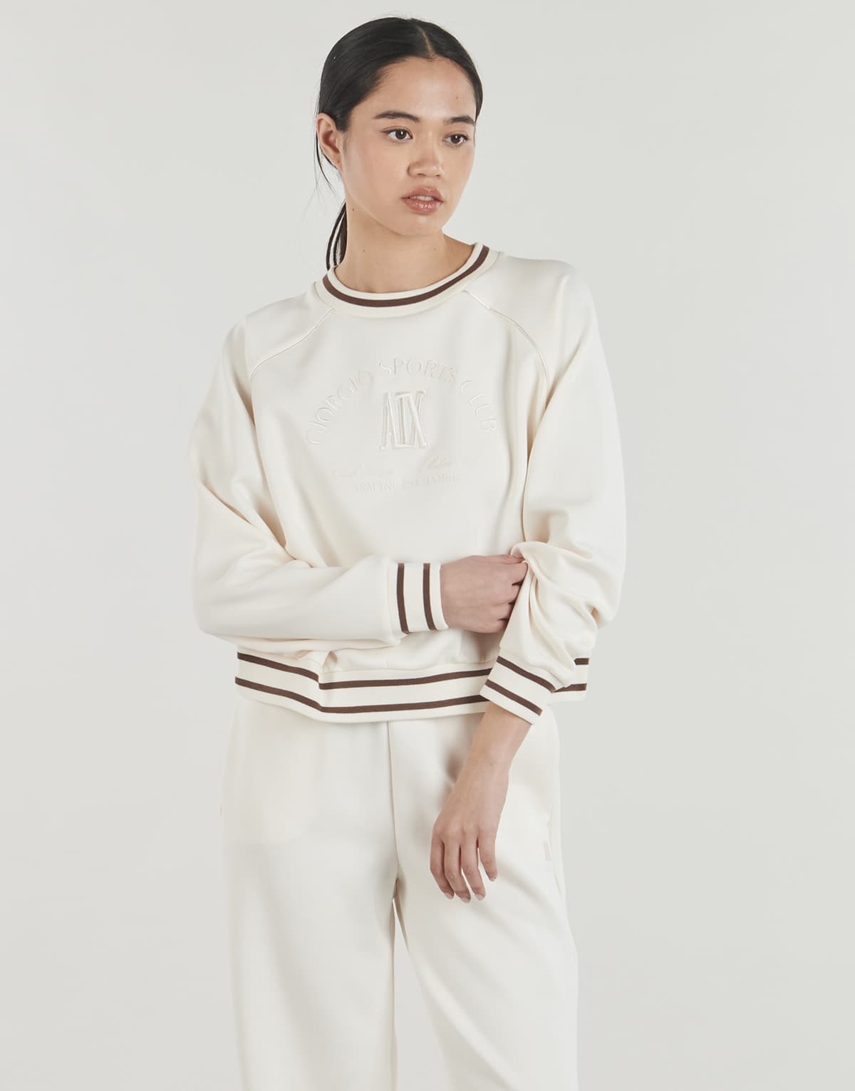 Women's Sweatshirts Armani Exchange Beige