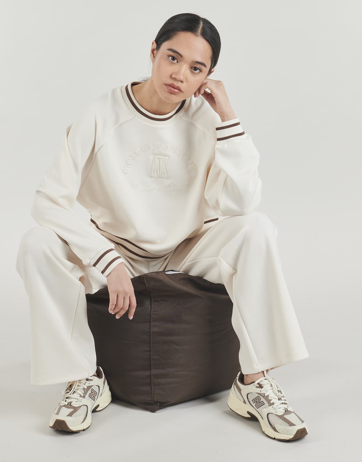 Women's Sweatshirts Armani Exchange Beige