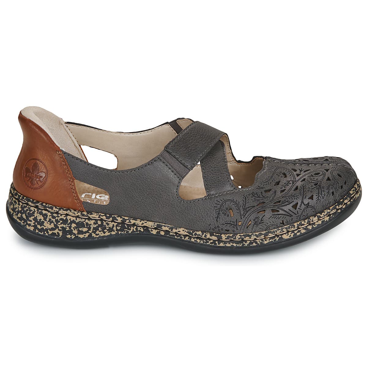 Women's Derby Shoes Rieker Gray