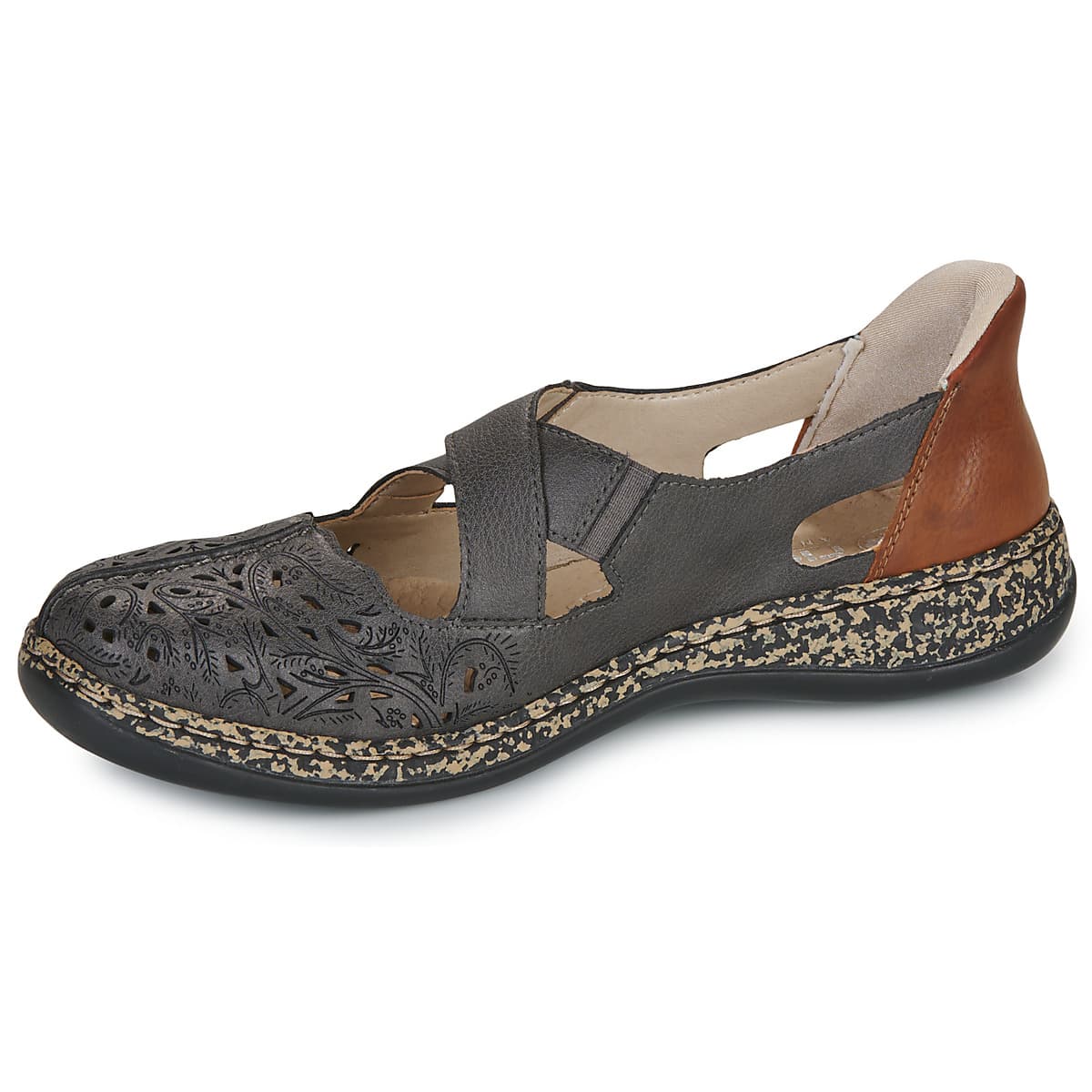 Women's Derby Shoes Rieker Gray