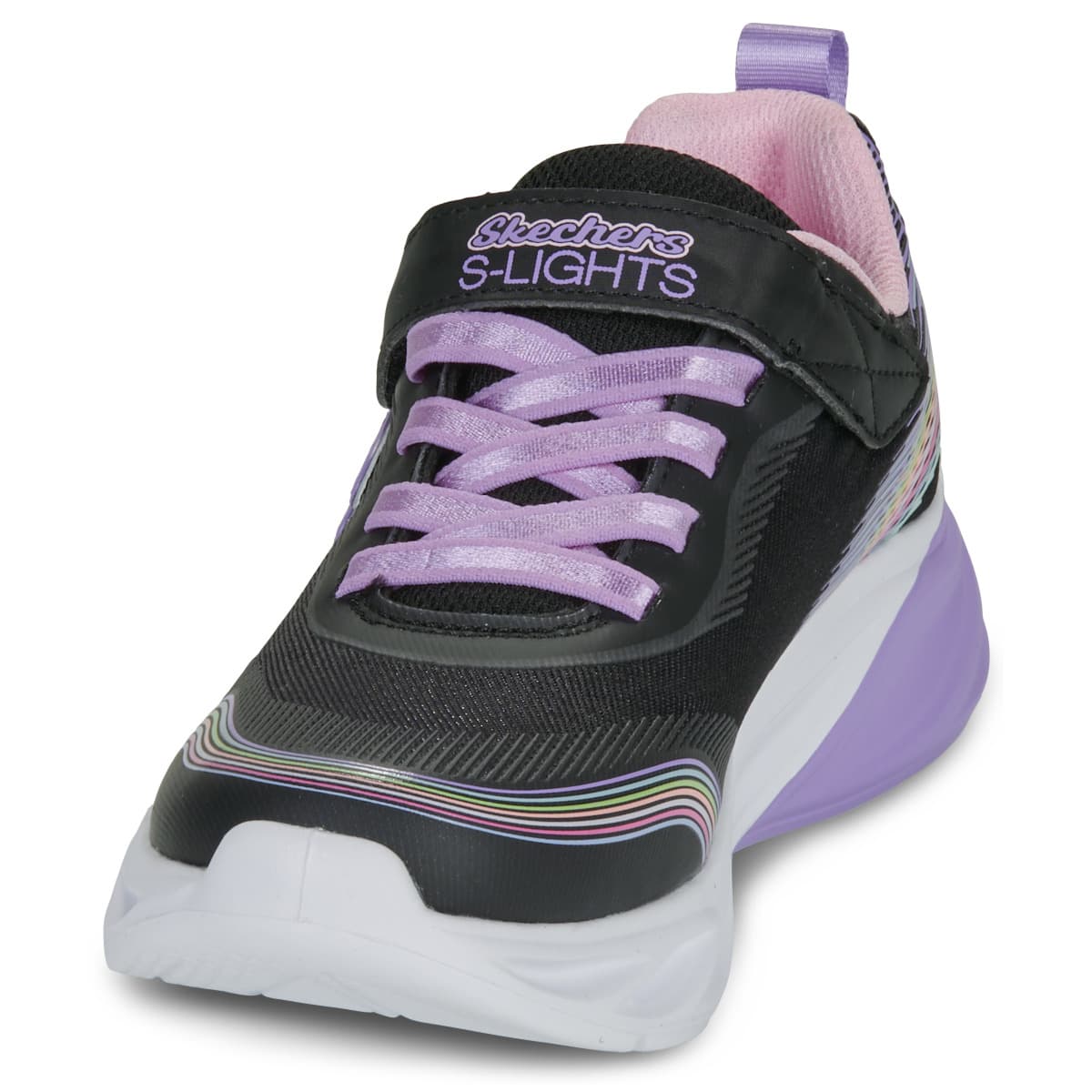 Παιδικό Αθλητικό Παπούτσι για Κορίτσι Skechers Rainbow Beam με Φωτάκια On/Off Χρώματος Μαύρο 303709L-BKMT