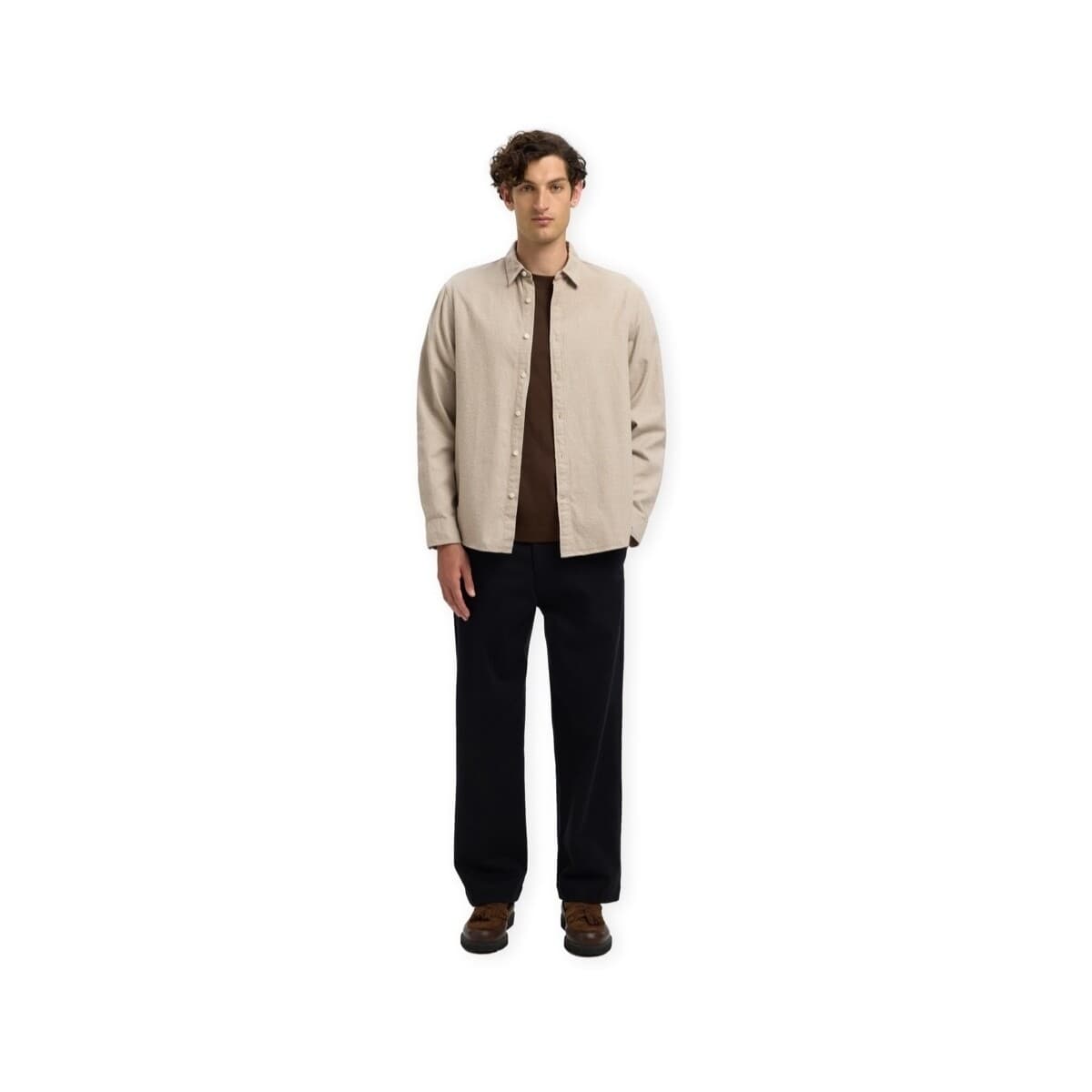 Men's Shirts Selected Beige
