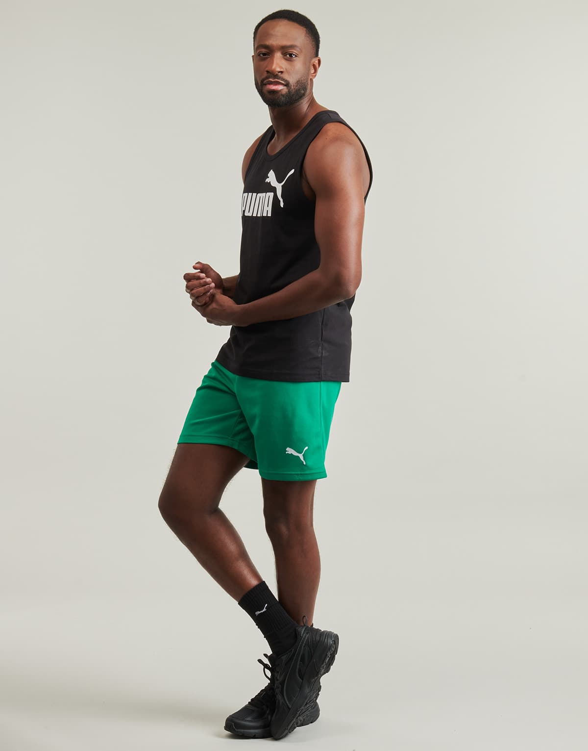 Ανδρικά μπλουζάκια Puma Μαύρο