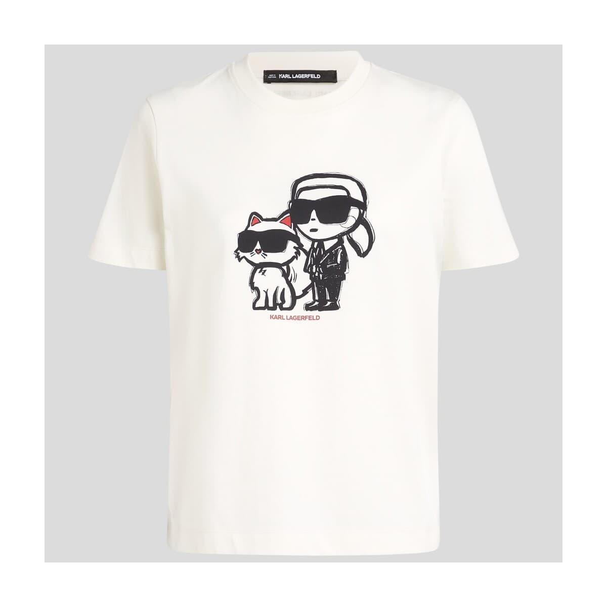 T-shirt με κοντά μανίκια Karl Lagerfeld Camisetas Mujer Modèle Ikon Sketch Duo T-shirt