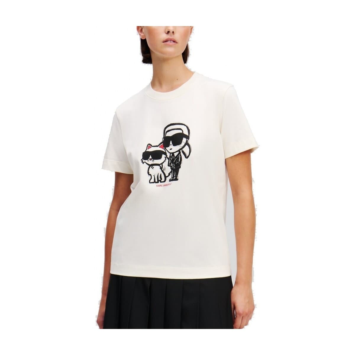 Women's T-Shirts Karl Lagerfeld Beige