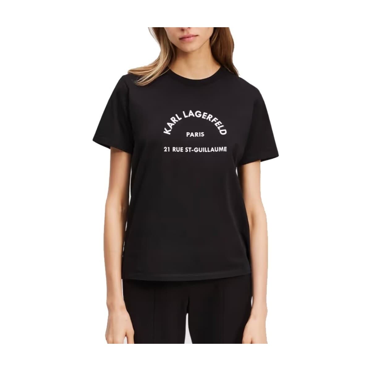 Women's T-Shirts Karl Lagerfeld Black