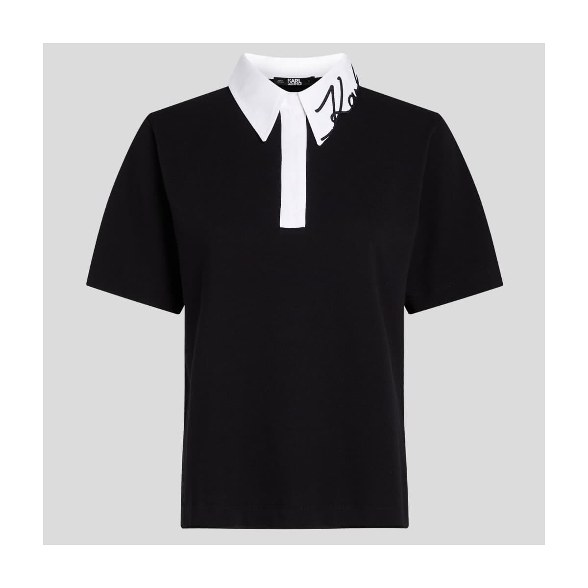 Women's Polo Shirts Karl Lagerfeld Black