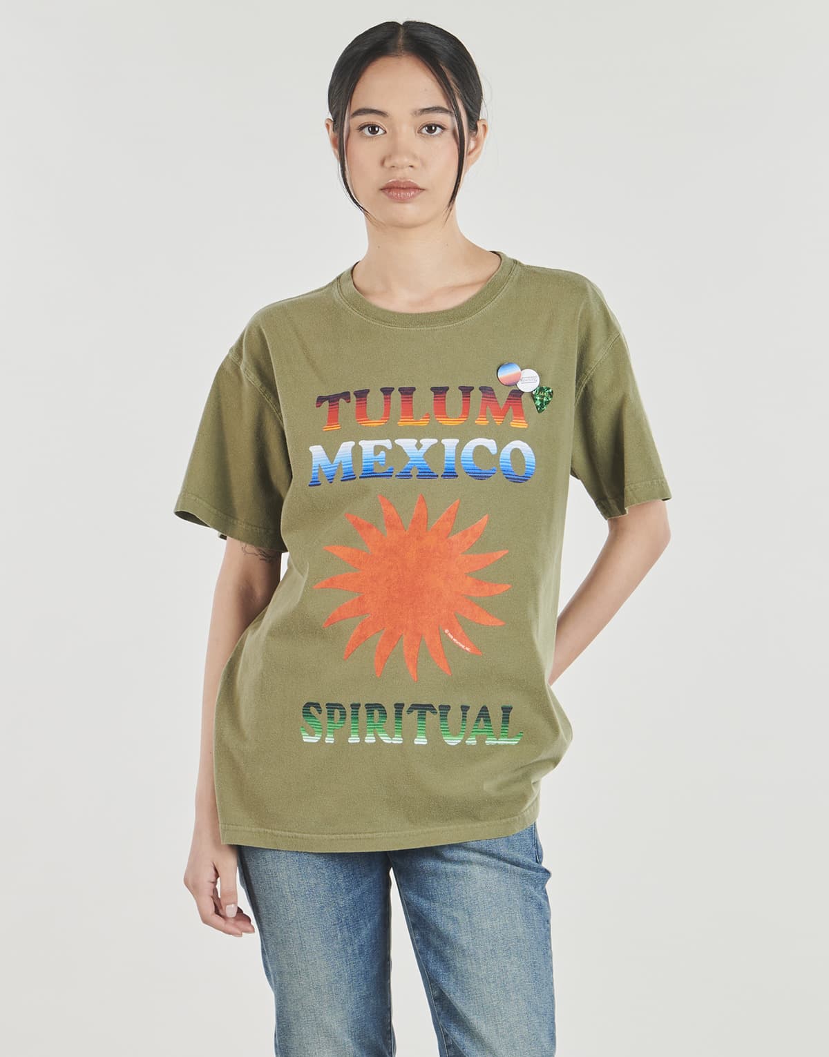 Women's T-Shirts Newtone Khaki