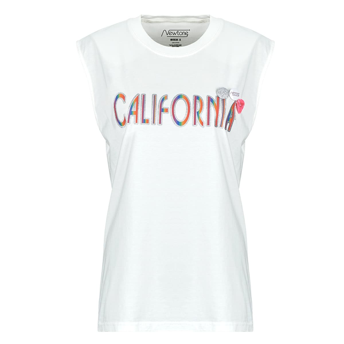 Women's Sleeveless Tops Newtone White