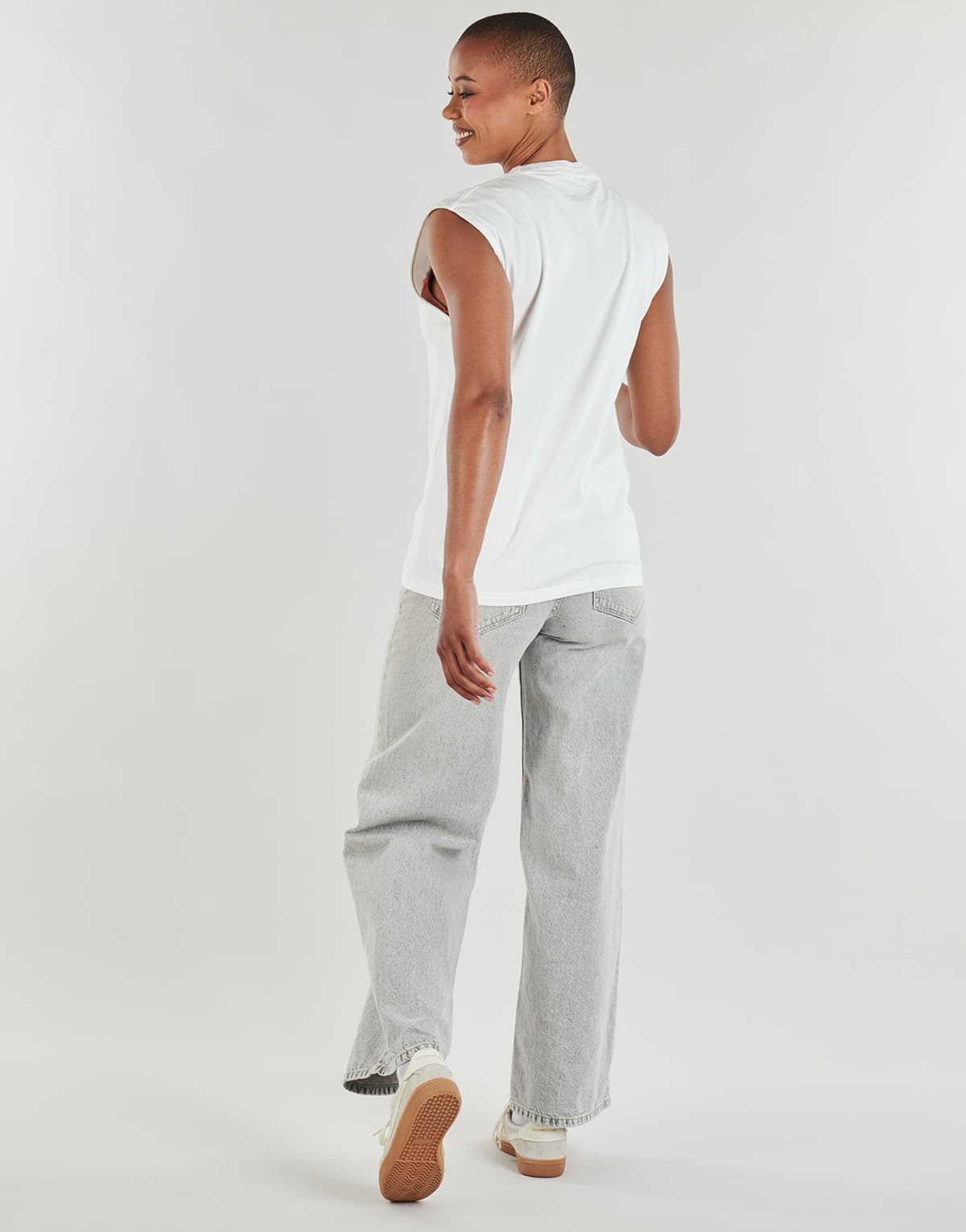 Women's Sleeveless Tops Newtone White