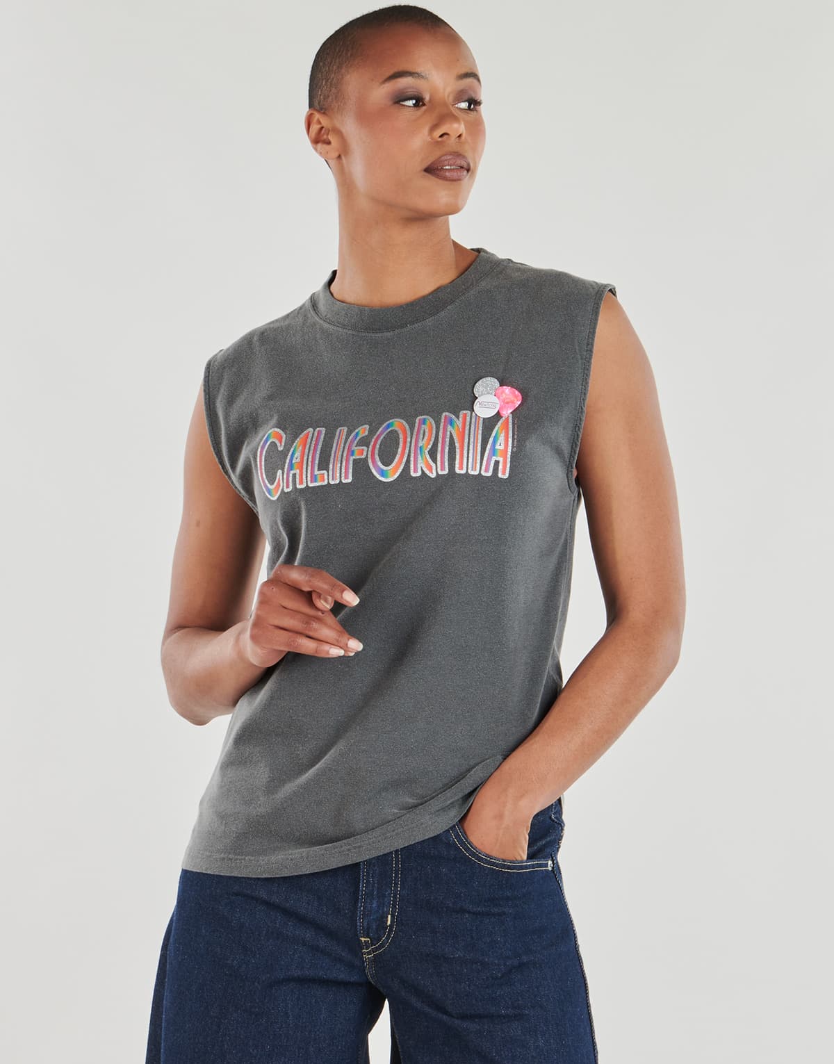 Women's Sleeveless Tops Newtone Gray