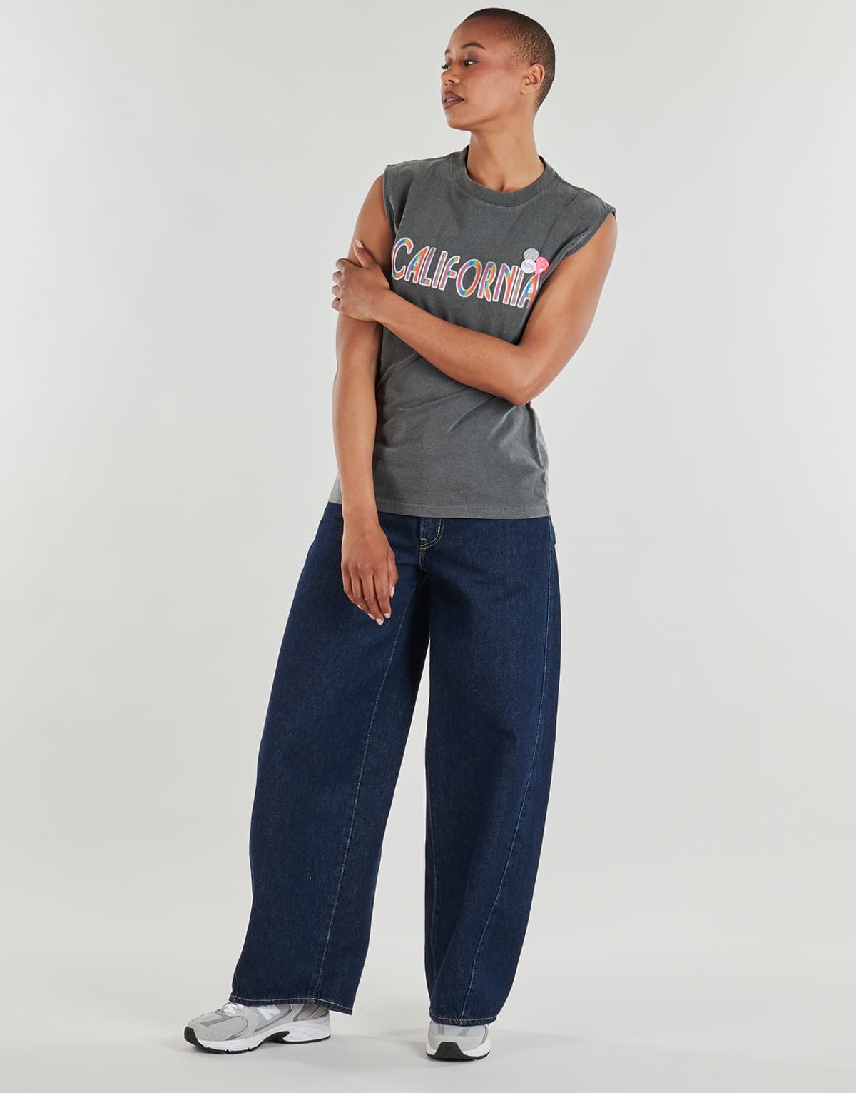 Women's Sleeveless Tops Newtone Gray