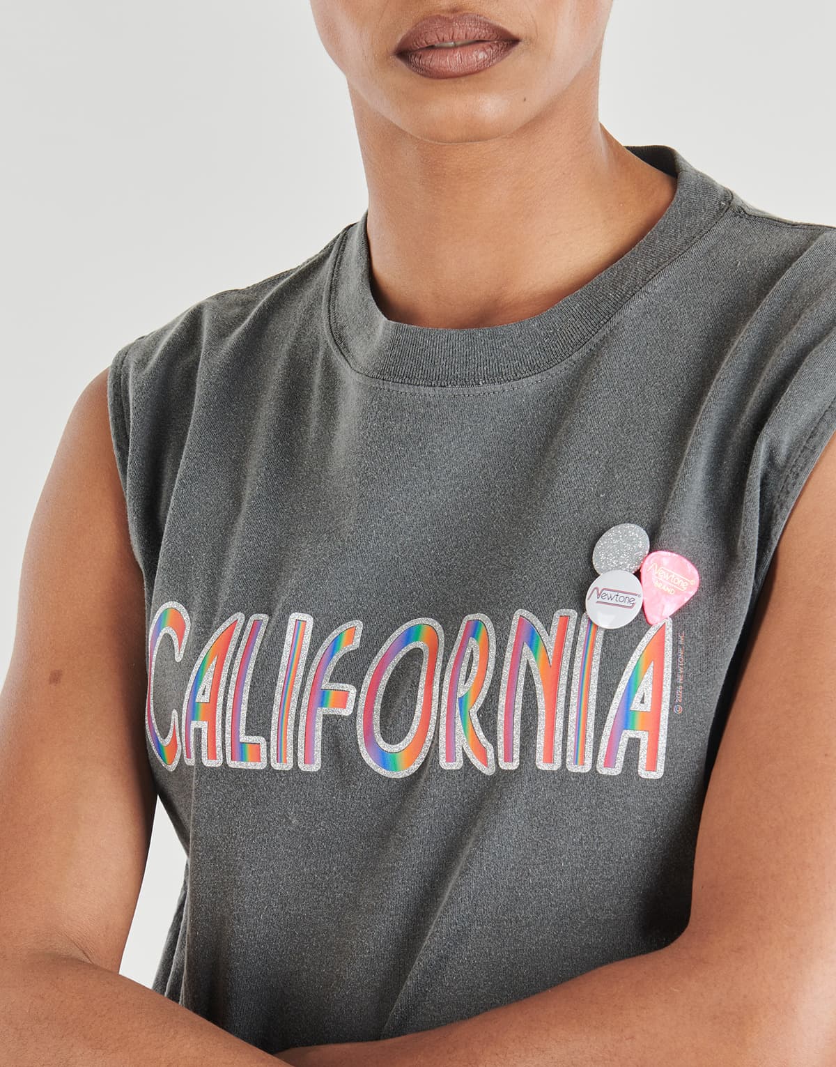 Women's Sleeveless Tops Newtone Gray