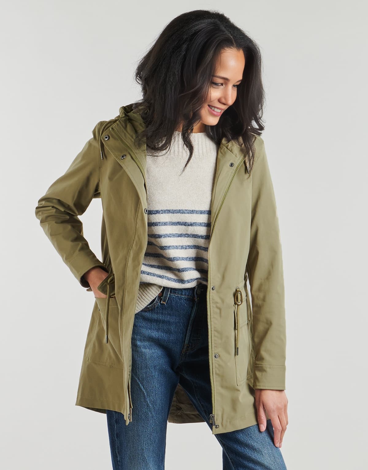 Women's Parkas Only Green