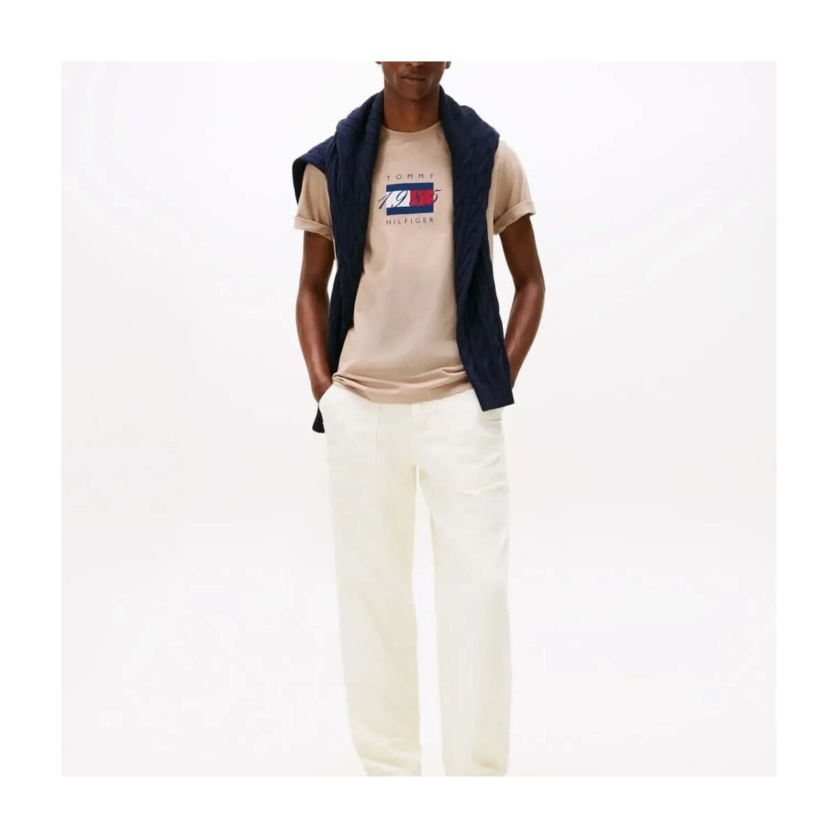 Men's T-Shirts Tommy Hilfiger Beige