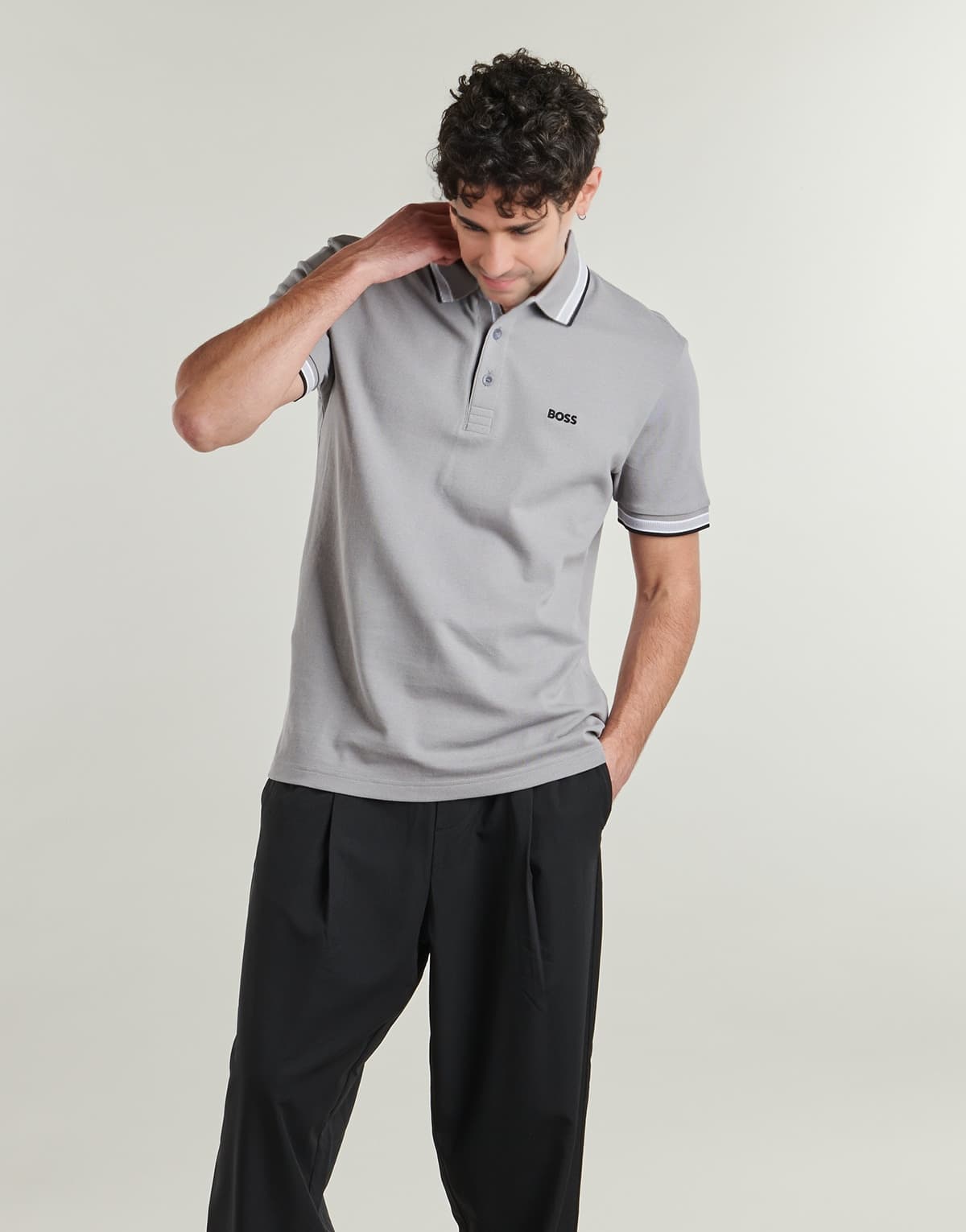 Men's Polo Shirts BOSS Gray