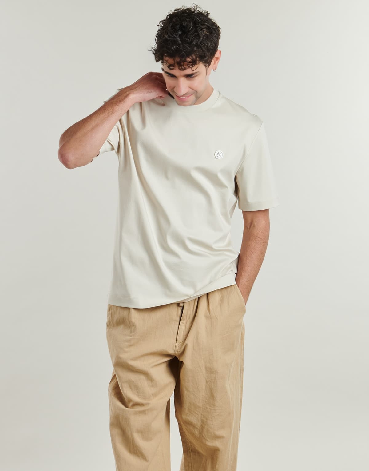 Men's T-Shirts BOSS Beige